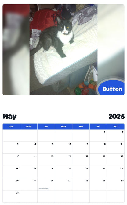 2026 - 2027 Button - Pawidols Pet Calendar