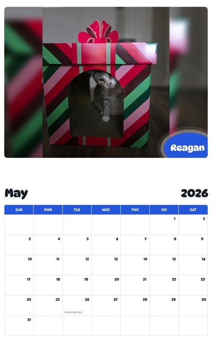 2026 - 2027 Reagan - Pawidols Pet Calendar