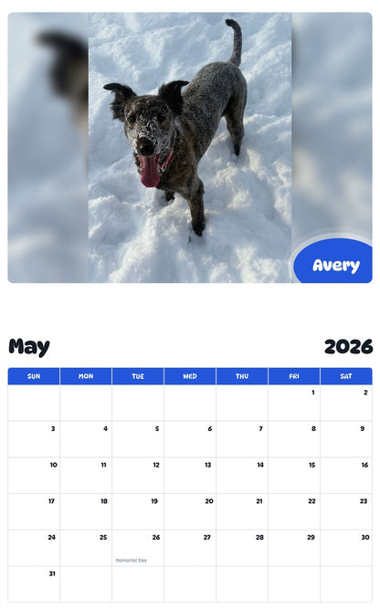 2026 - 2027 Avery - Pawidols Pet Calendar