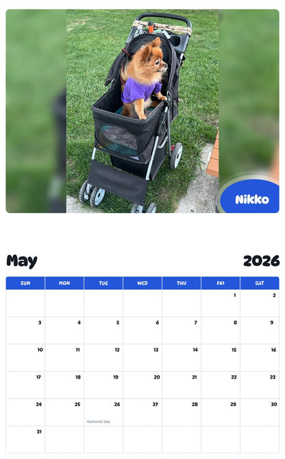 2026 - 2027 Nikko - Pawidols Pet Calendar