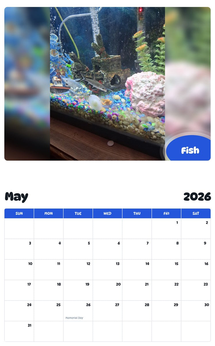 2026 - 2027 Fish - Pawidols Pet Calendar