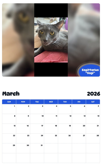 November 2025 - October 2026 Sagittarius “Sagi” - Pawidols Pet Calendar