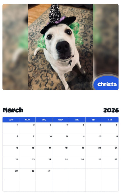 November 2025 - October 2026 Christa - Pawidols Pet Calendar