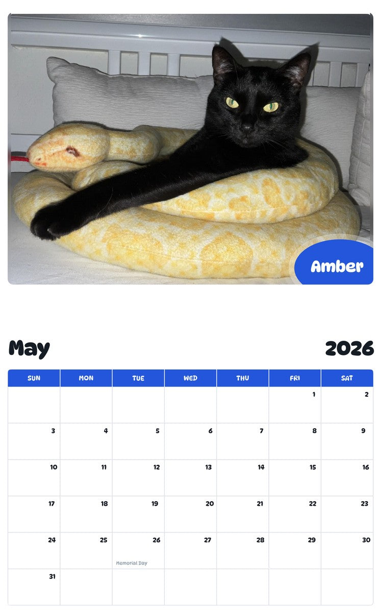 2026 - 2027 Amber - Pawidols Pet Calendar