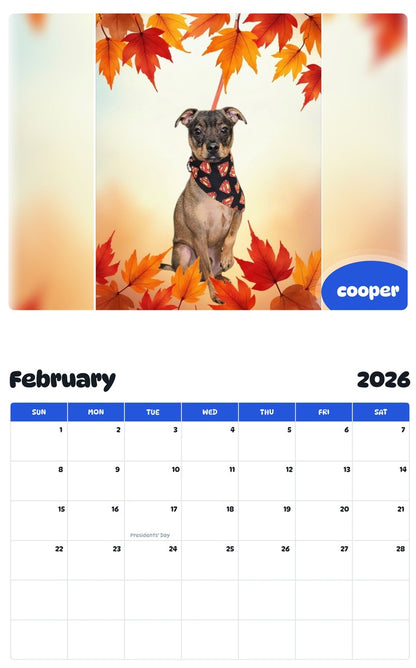 October 2025 - September 2026 cooper - Pawidols Pet Calendar