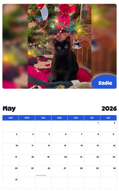 2026 - 2027 Sadie - Pawidols Pet Calendar