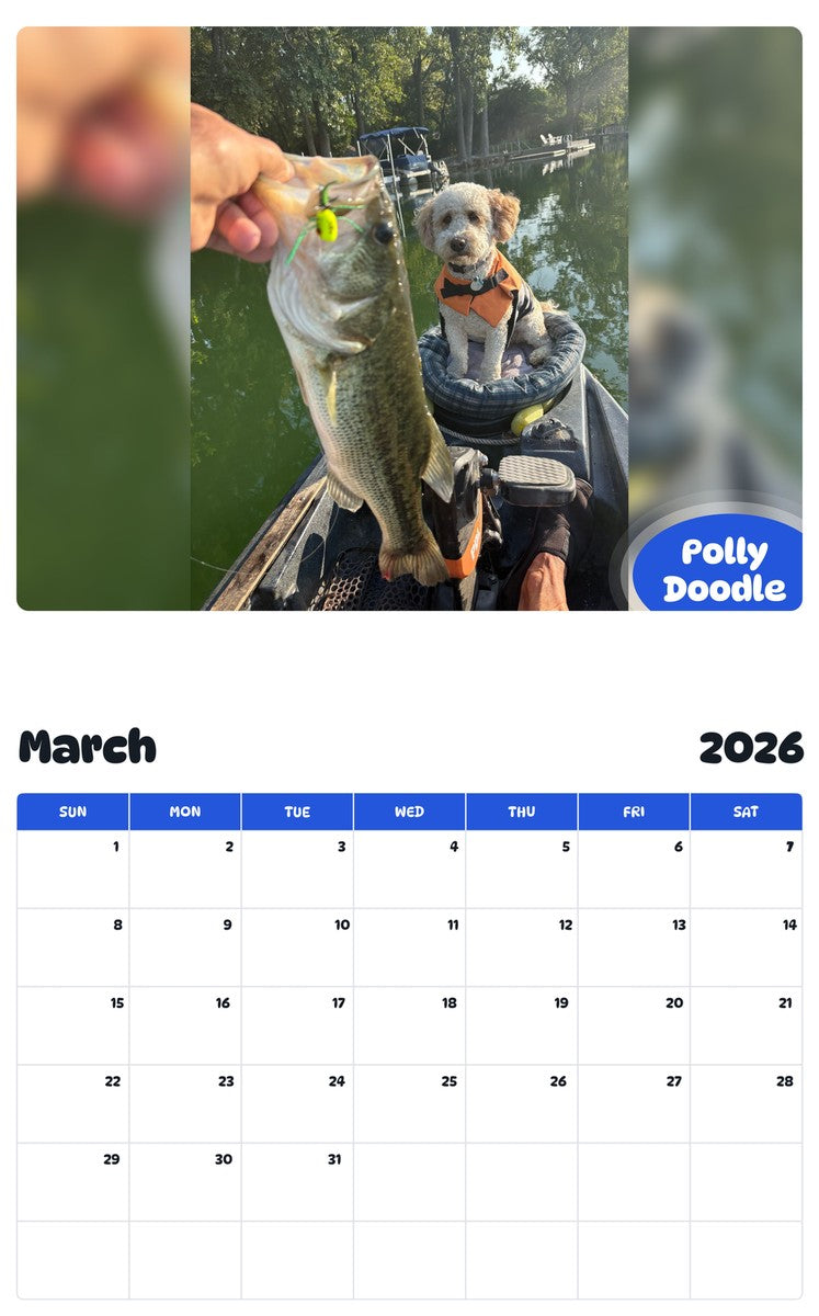 November 2025 - October 2026 Polly Doodle - Pawidols Pet Calendar