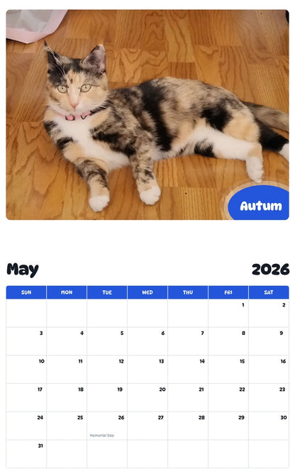 2026 - 2027 Autum - Pawidols Pet Calendar