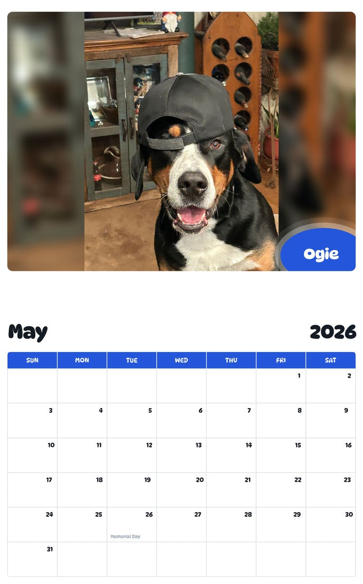 2026 - 2027 Ogie - Pawidols Pet Calendar