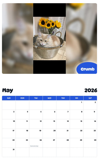 2026 - 2027 Crumb - Pawidols Pet Calendar