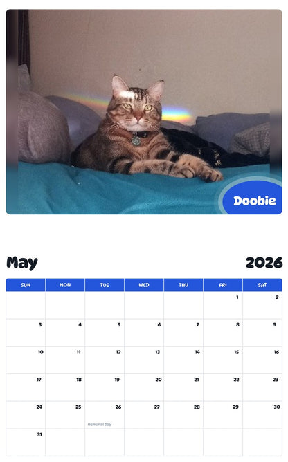 2026 - 2027 Doobie - Pawidols Pet Calendar