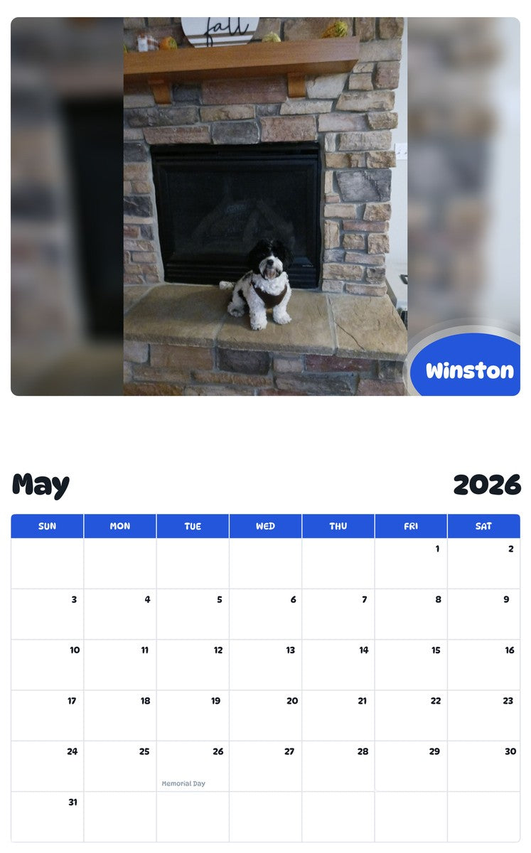 2026 - 2027 Winston - Pawidols Pet Calendar