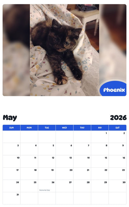2026 - 2027 Phoenix - Pawidols Pet Calendar