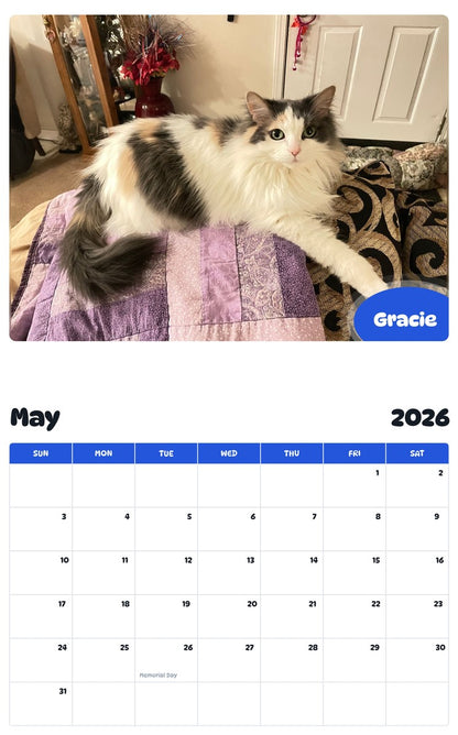 2026 - 2027 Gracie - Pawidols Pet Calendar