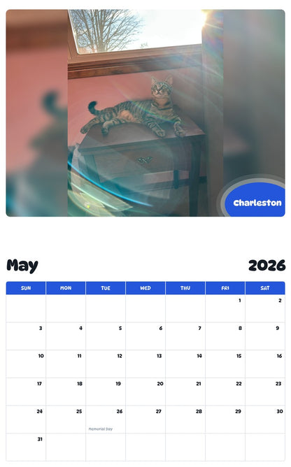 2026 - 2027 Charleston - Pawidols Pet Calendar