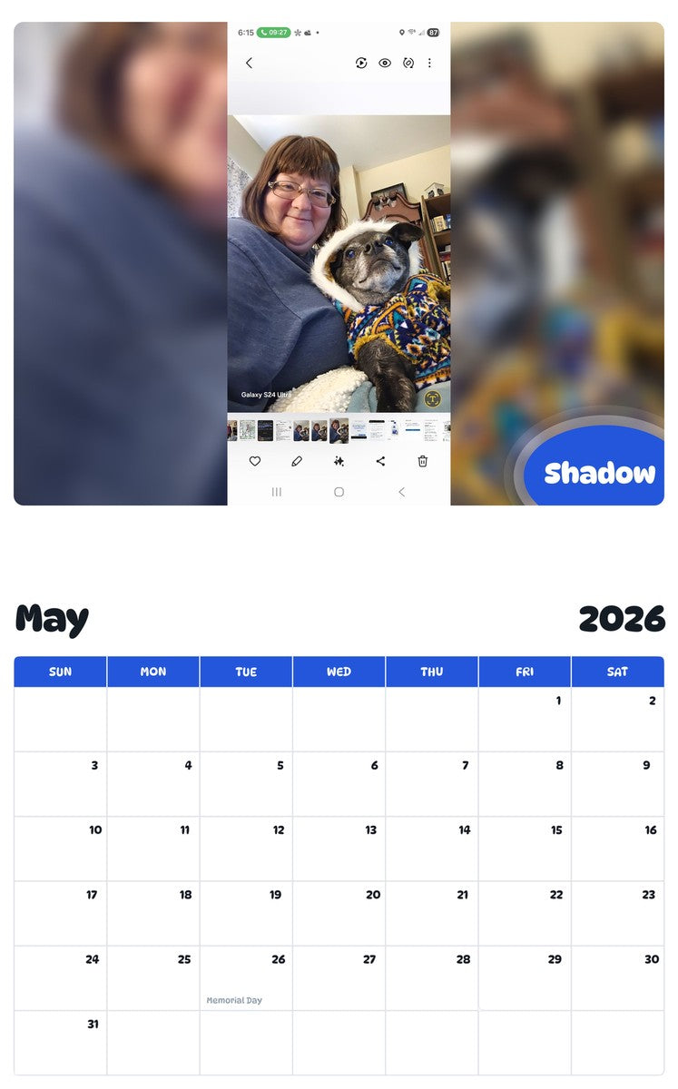 2026 - 2027 Shadow - Pawidols Pet Calendar