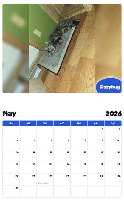 2026 - 2027 Sissybug - Pawidols Pet Calendar