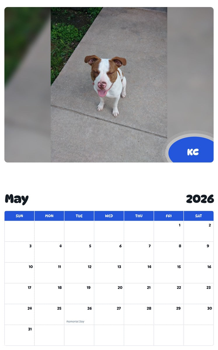 2026 - 2027 KC - Pawidols Pet Calendar