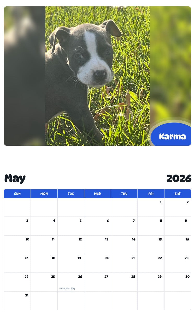 2026 - 2027 Karma - Pawidols Pet Calendar