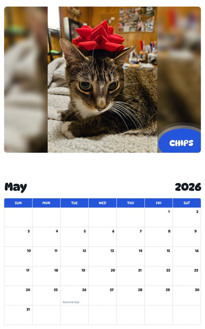 2026 - 2027 CHIPS - Pawidols Pet Calendar