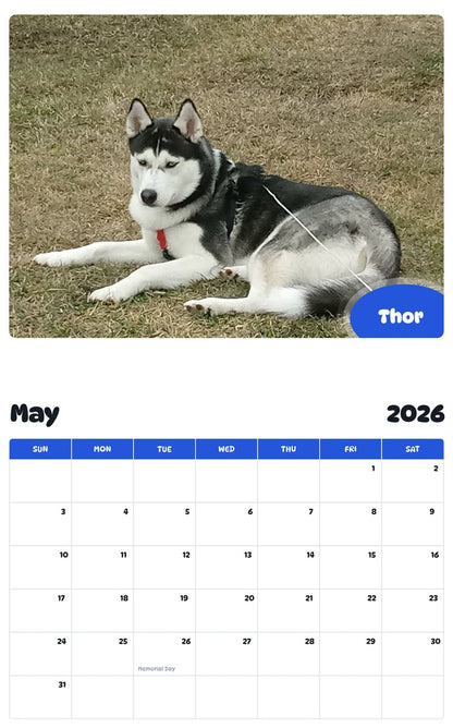 2026 - 2027 Thor - Pawidols Pet Calendar