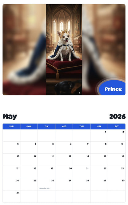 2026 - 2027 Prince - Pawidols Pet Calendar