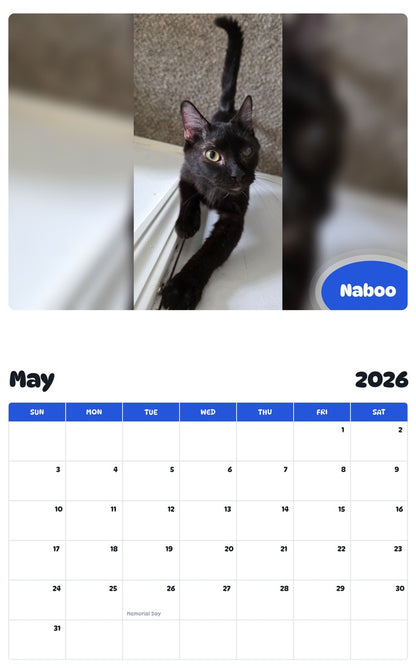 2026 - 2027 Naboo - Pawidols Pet Calendar