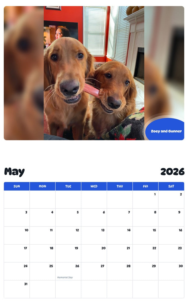 2026 - 2027 Zoey and Gunner - Pawidols Pet Calendar