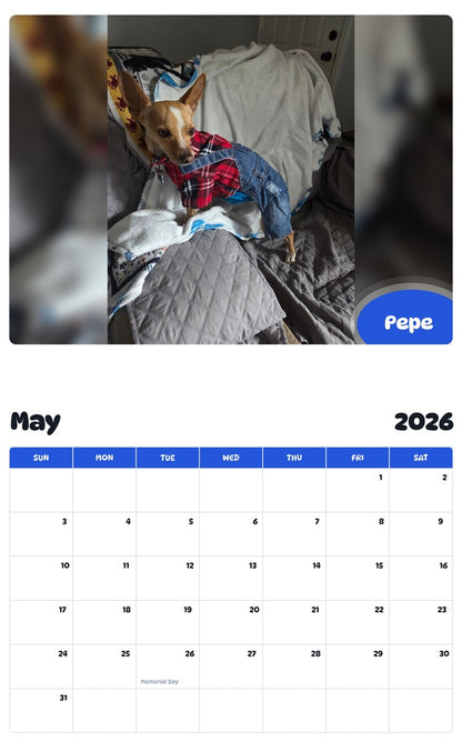 2026 - 2027 Pepe - Pawidols Pet Calendar