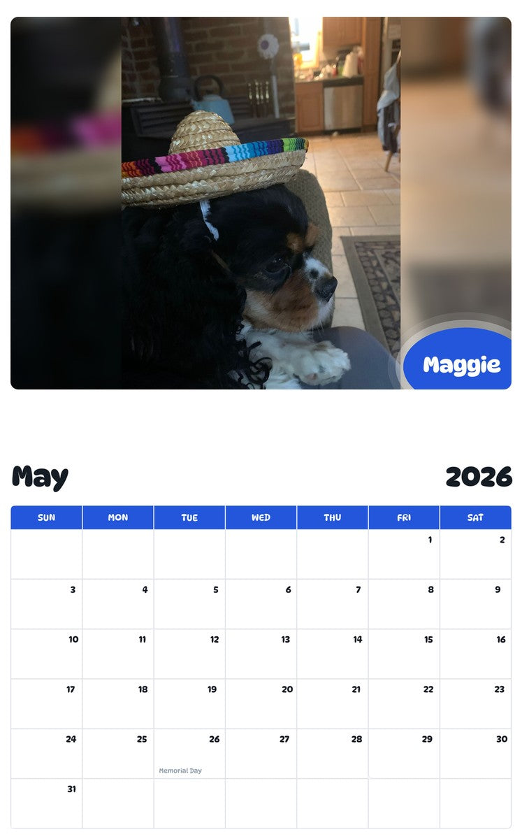 2026 - 2027 Maggie - Pawidols Pet Calendar