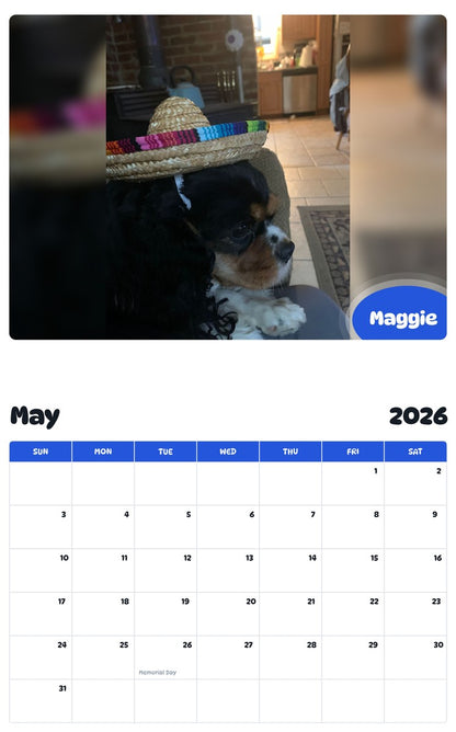 2026 - 2027 Maggie - Pawidols Pet Calendar