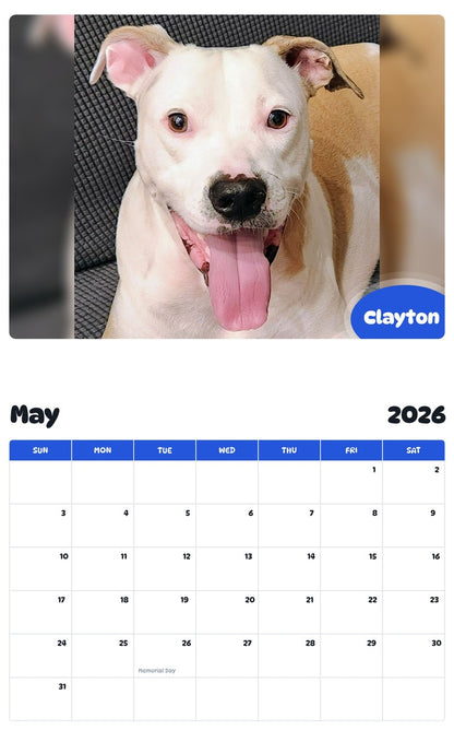 2026 - 2027 Clayton - Pawidols Pet Calendar