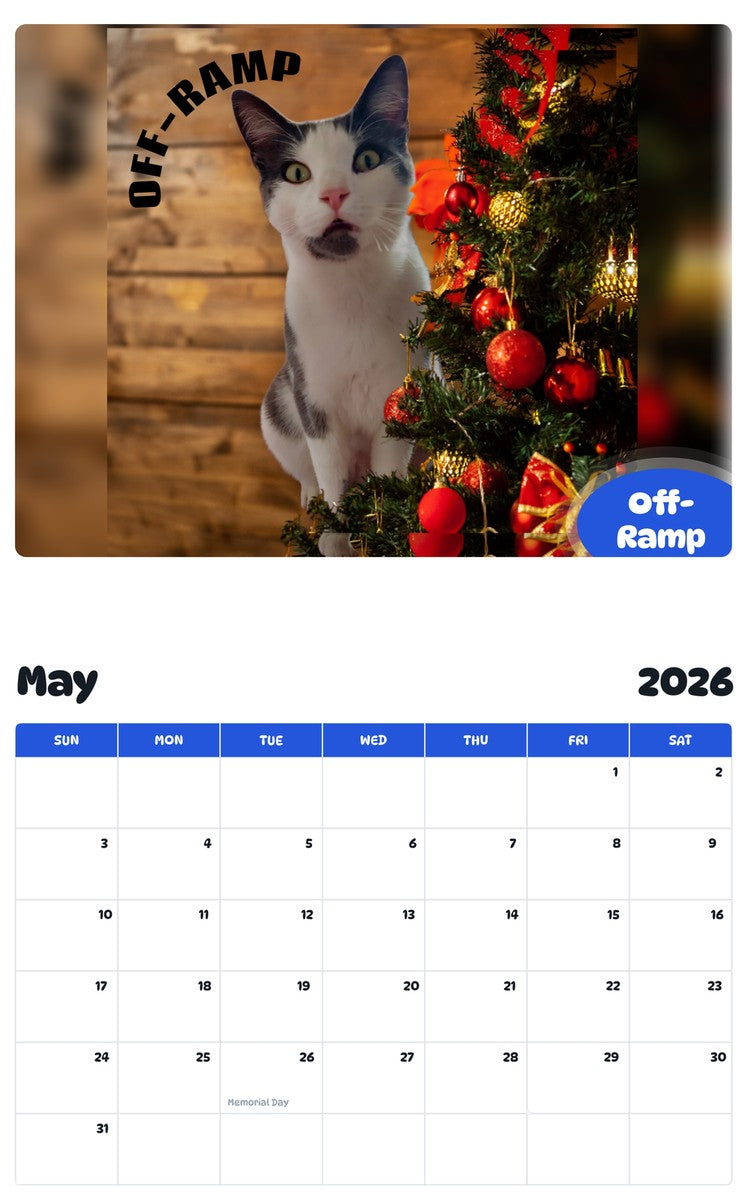 2026 - 2027 Off-Ramp - Pawidols Pet Calendar