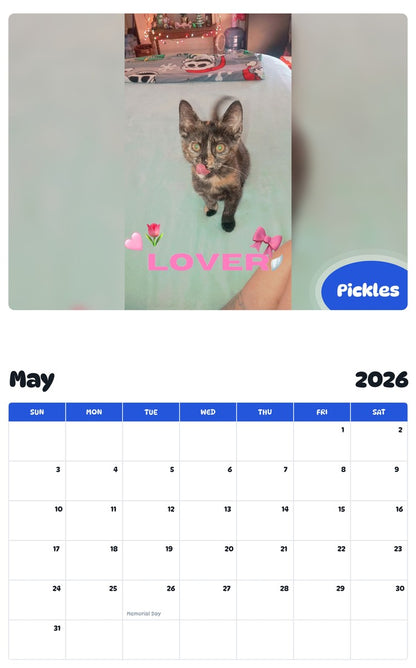2026 - 2027 Pickles - Pawidols Pet Calendar
