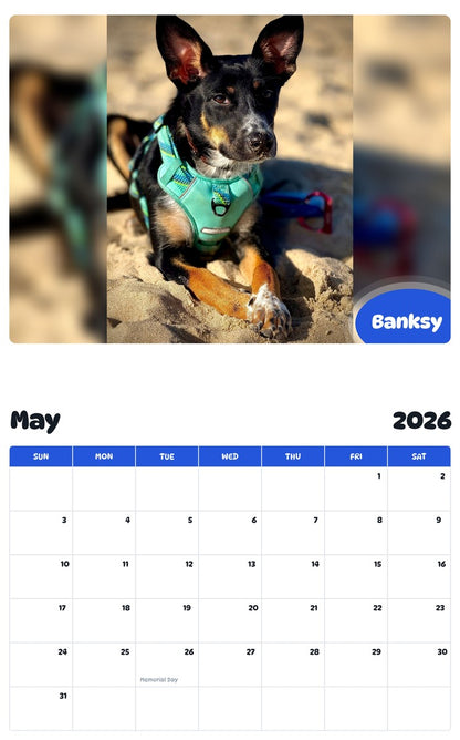 2026 - 2027 Banksy - Pawidols Pet Calendar
