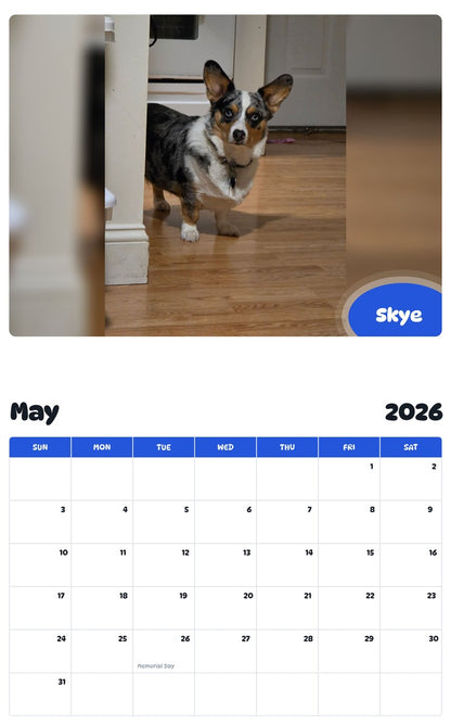 2026 - 2027 Skye - Pawidols Pet Calendar