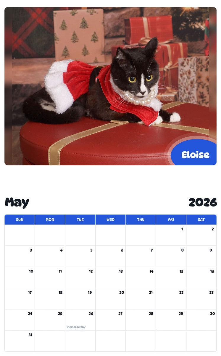 2026 - 2027 Eloise - Pawidols Pet Calendar