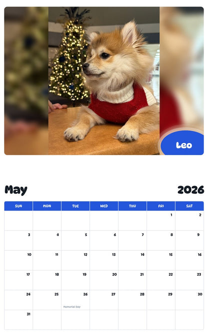 2026 - 2027 Leo - Pawidols Pet Calendar