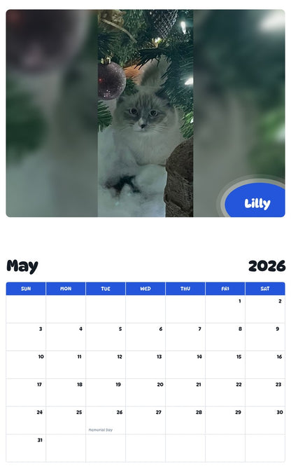 2026 - 2027 Lilly - Pawidols Pet Calendar