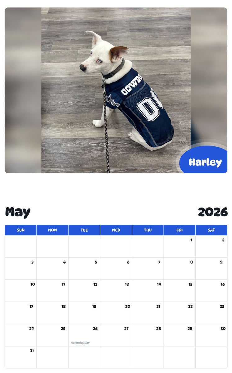 2026 - 2027 Harley - Pawidols Pet Calendar