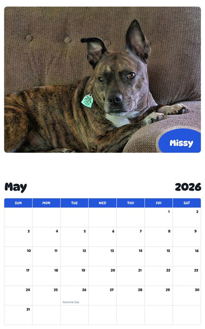 2026 - 2027 Missy - Pawidols Pet Calendar