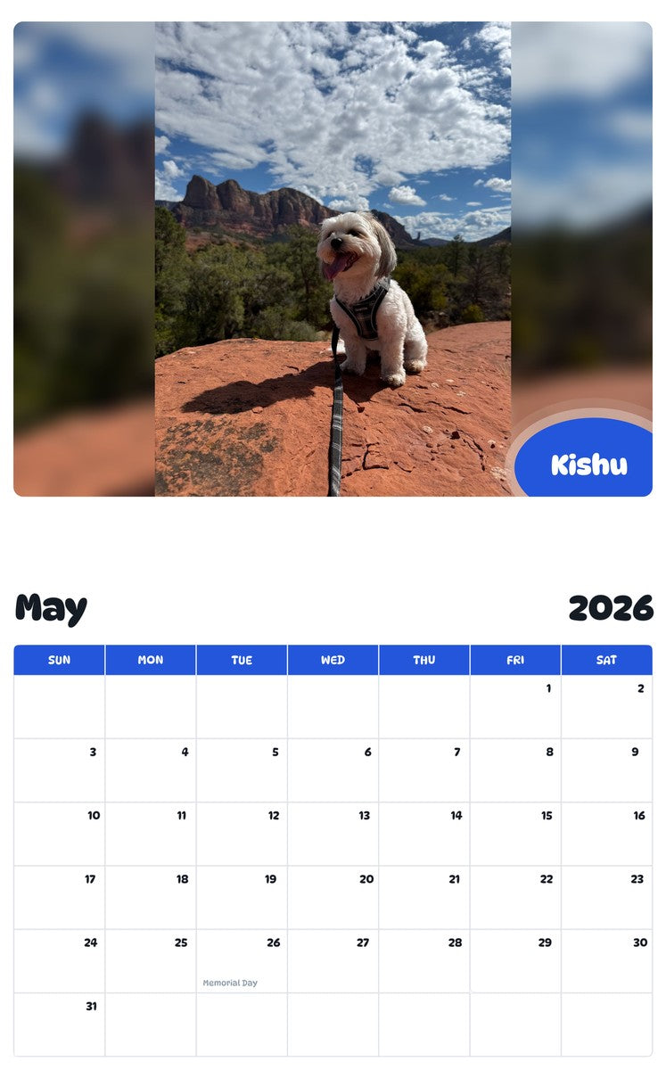 2026 - 2027 Kishu - Pawidols Pet Calendar