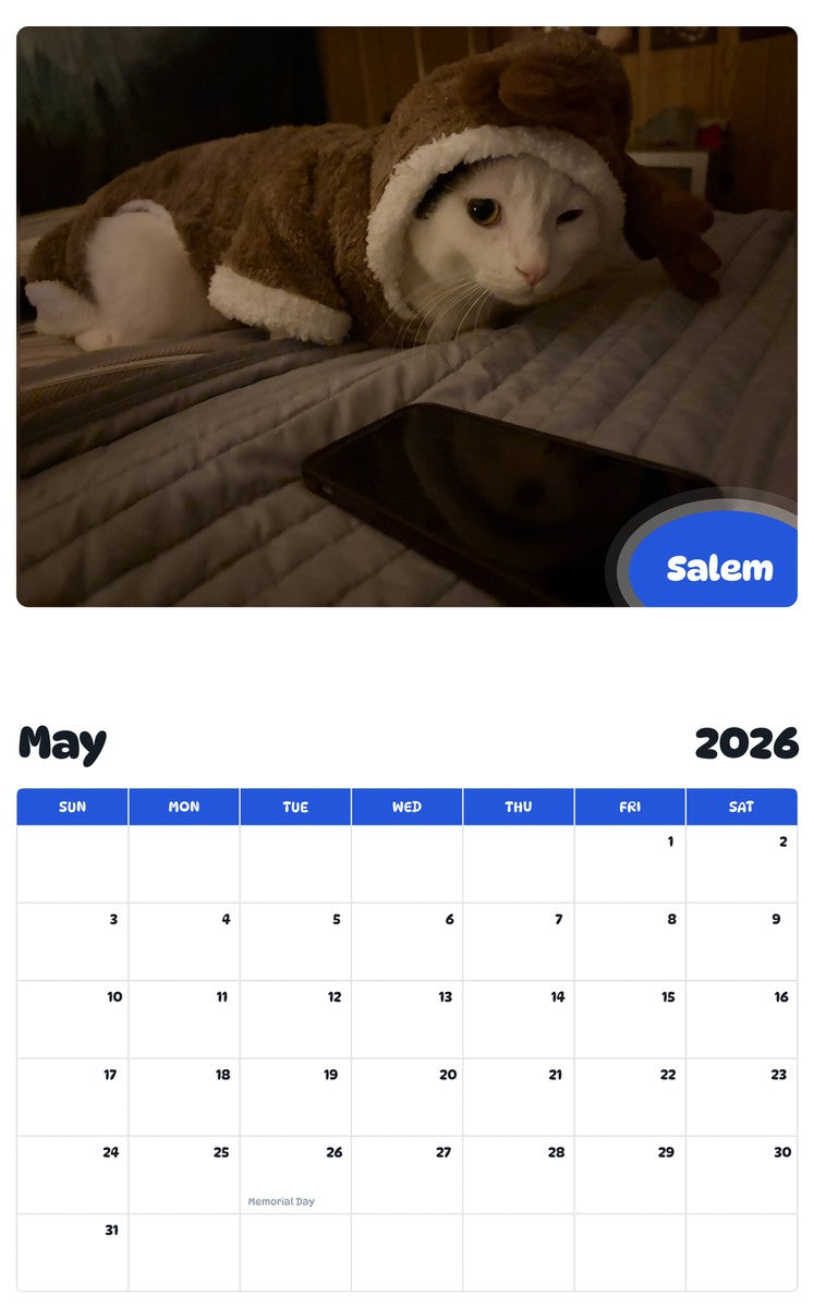 2026 - 2027 Salem - Pawidols Pet Calendar