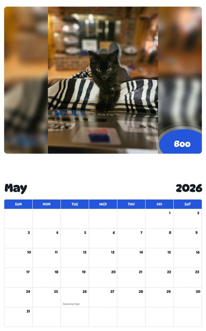 2026 - 2027 Boo - Pawidols Pet Calendar
