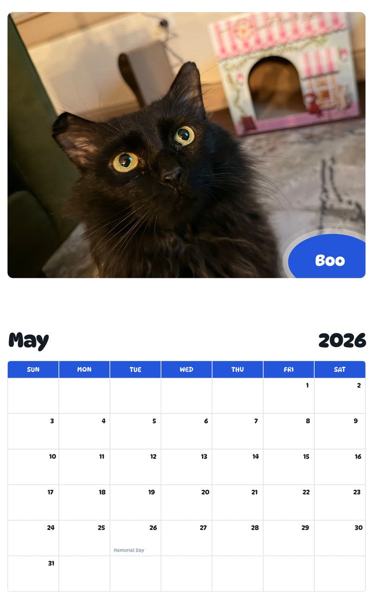 2026 - 2027 Boo - Pawidols Pet Calendar