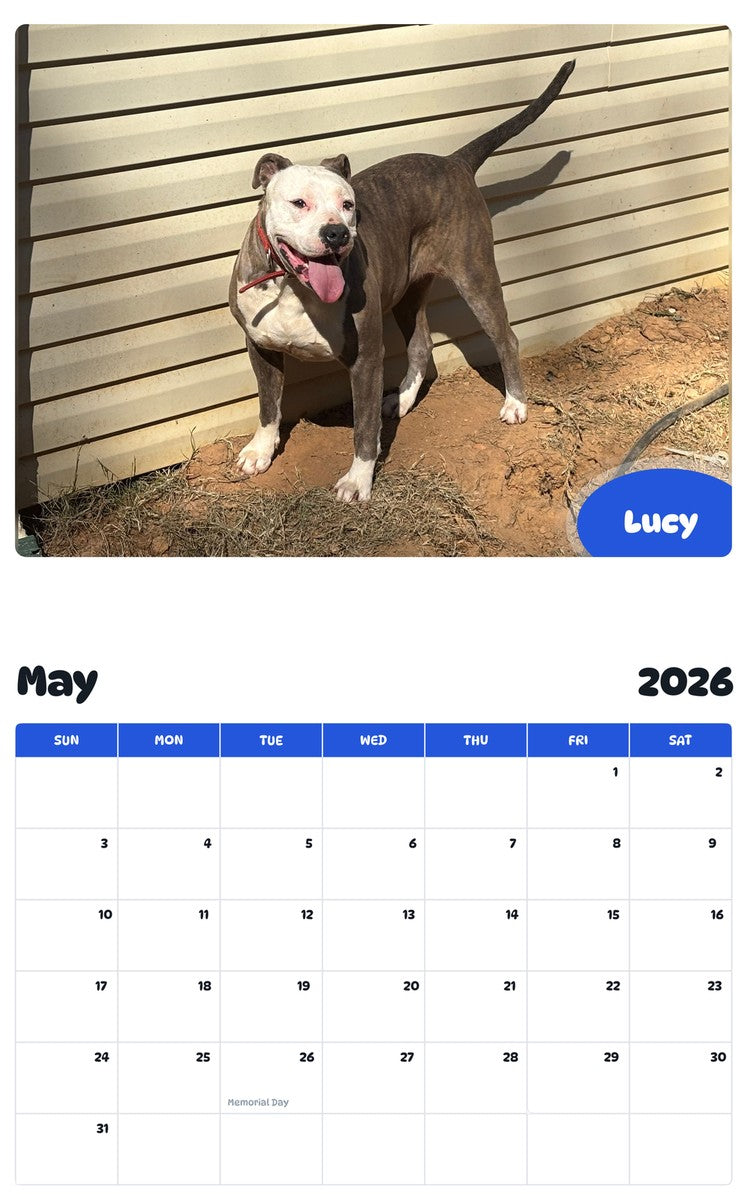 2026 - 2027 Lucy - Pawidols Pet Calendar