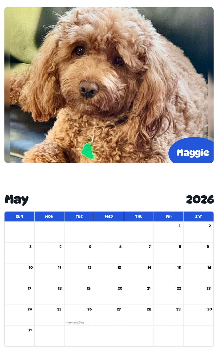 2026 - 2027 Maggie - Pawidols Pet Calendar