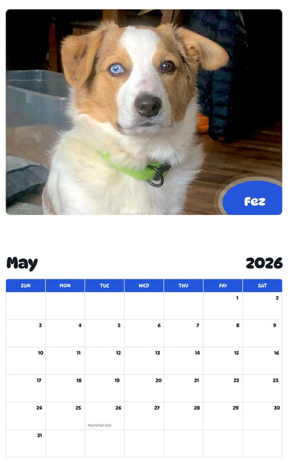 2026 - 2027 Fez - Pawidols Pet Calendar