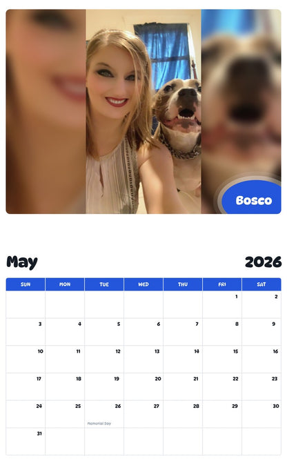 2026 - 2027 Bosco - Pawidols Pet Calendar