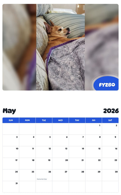 2026 - 2027 FYZBO - Pawidols Pet Calendar